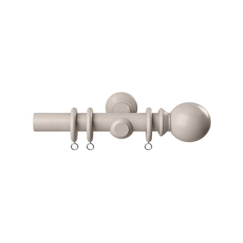 Phyllis 28mm Woodland Curtain Pole, 6.7cm H x 120cm W x 12.5cm D, Grey