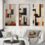 "New ordre élémentaire noir blanc minimalisme" 3 - pièces sur toile-577022882-577022893