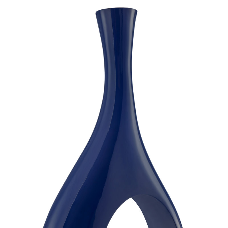Vase de plancher en résine Hajari, Blanc, H 51 po x l 21 po x P 7 po