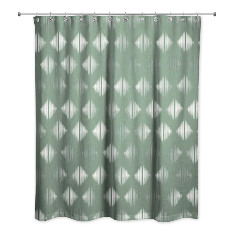 Rideau de douche simple Perine, Vert