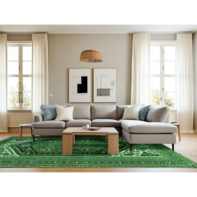 Washable Oriental Indoor Rug, Rectangle 8' x 12'