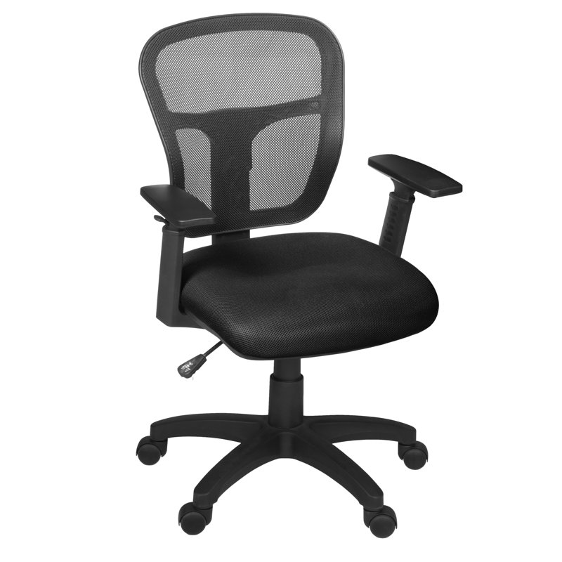 Regency Harrison Mesh Back Swivel Task Office Chair with Height Adjustable Arms