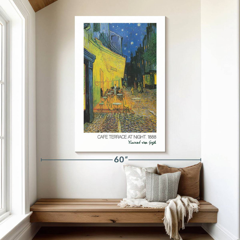 Cafe Terrace Van Gogh Exhibition Poster, 51" H x 34" W