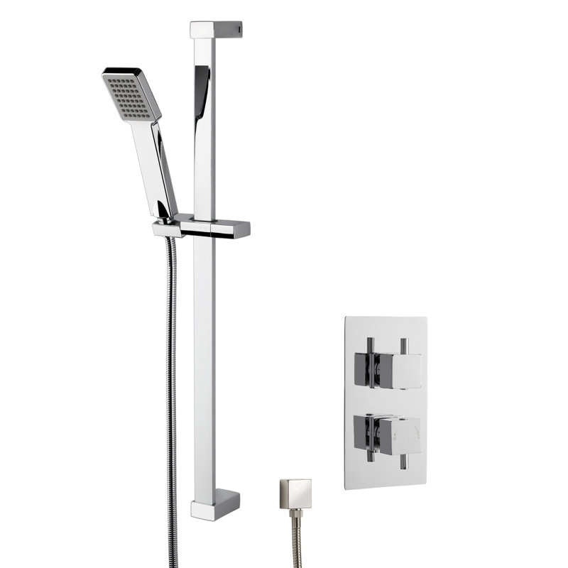 Thermostatic Shower with Handheld Shower Head, Square Pin Handle