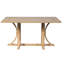 Table de salle à manger en bois 60 po avec base en tréteaux-319281801