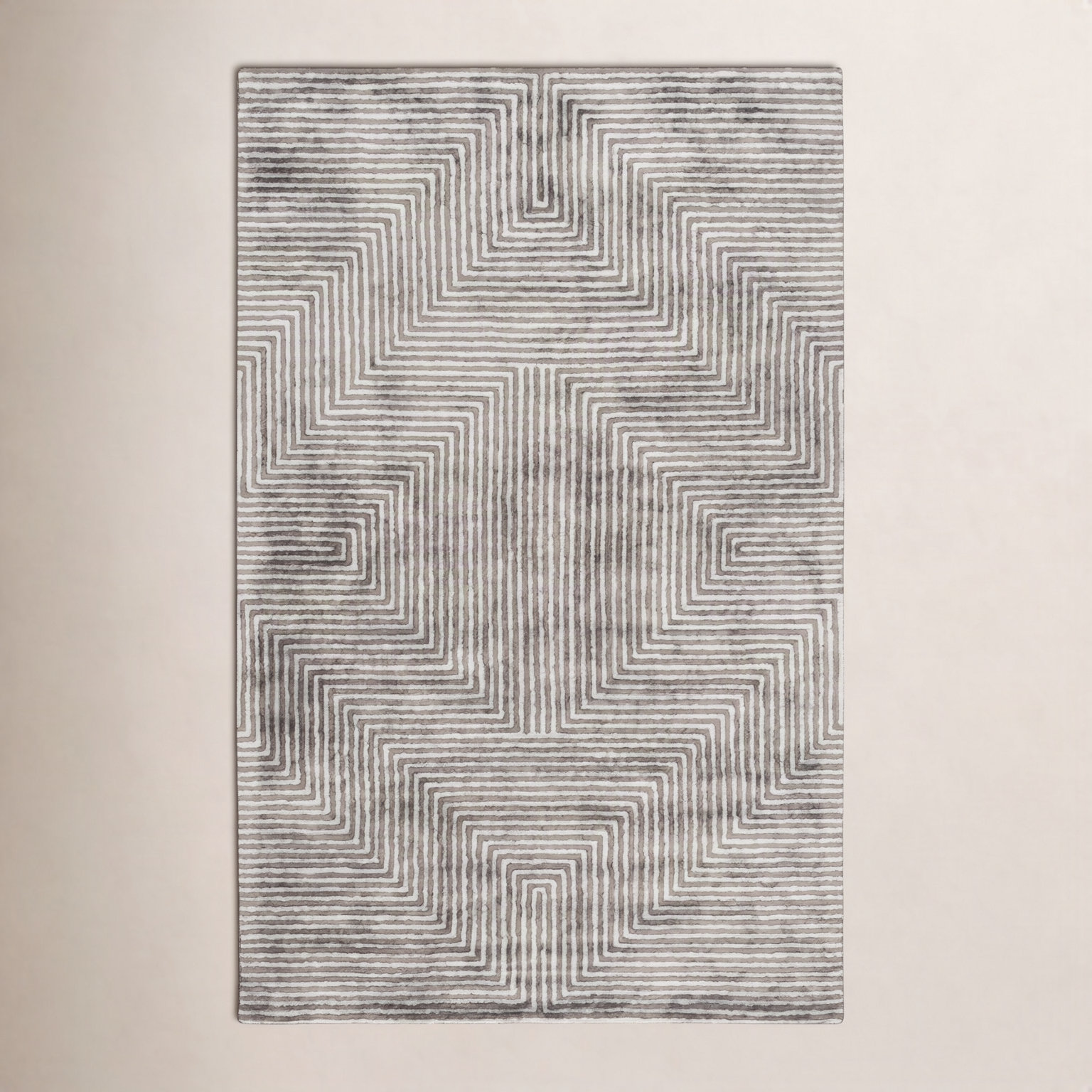 Balos Hand-Tufted Geometric Viscose Rug, Rectangle 3' x 5'