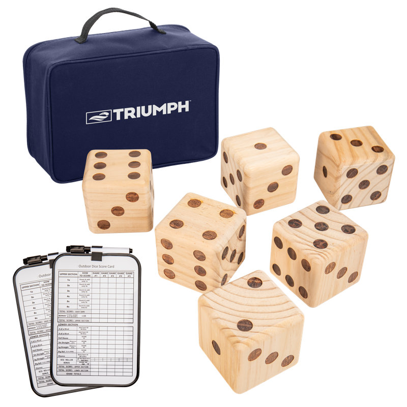 Big Roller Wooden Lawn Dice Giant Games
