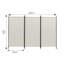 Nawab 176cm W x 260cm H 3 - Panel Folding Room Divider-1825032698