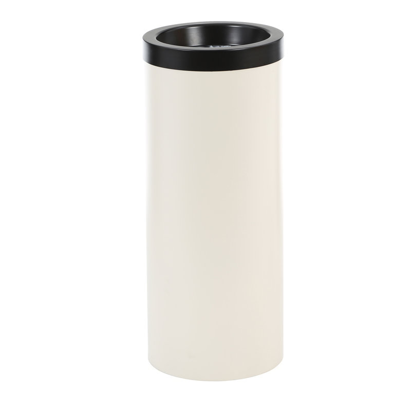 Steel Open Waste Basket, Black