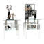 Ensemble de 2, table basse moderne en verre trempé, table de bout, table carrée pour le salon, transparent / blanc, table-169100779-169100780