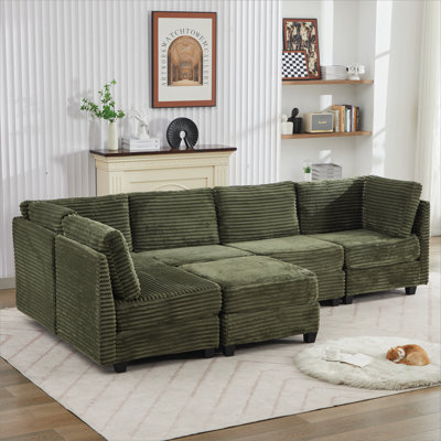Canapé modulaire Sayers avec tissu velours côtelé et durabilité durable