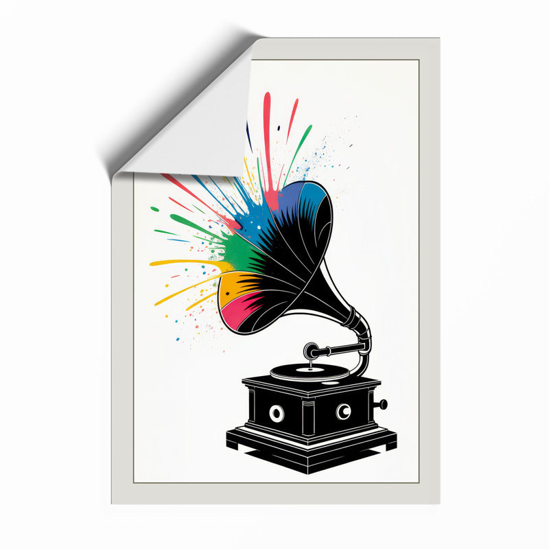 Gramophone Dreams Retro - Framed Print, A2 - 59.4 x 42.0 cm, Unframed