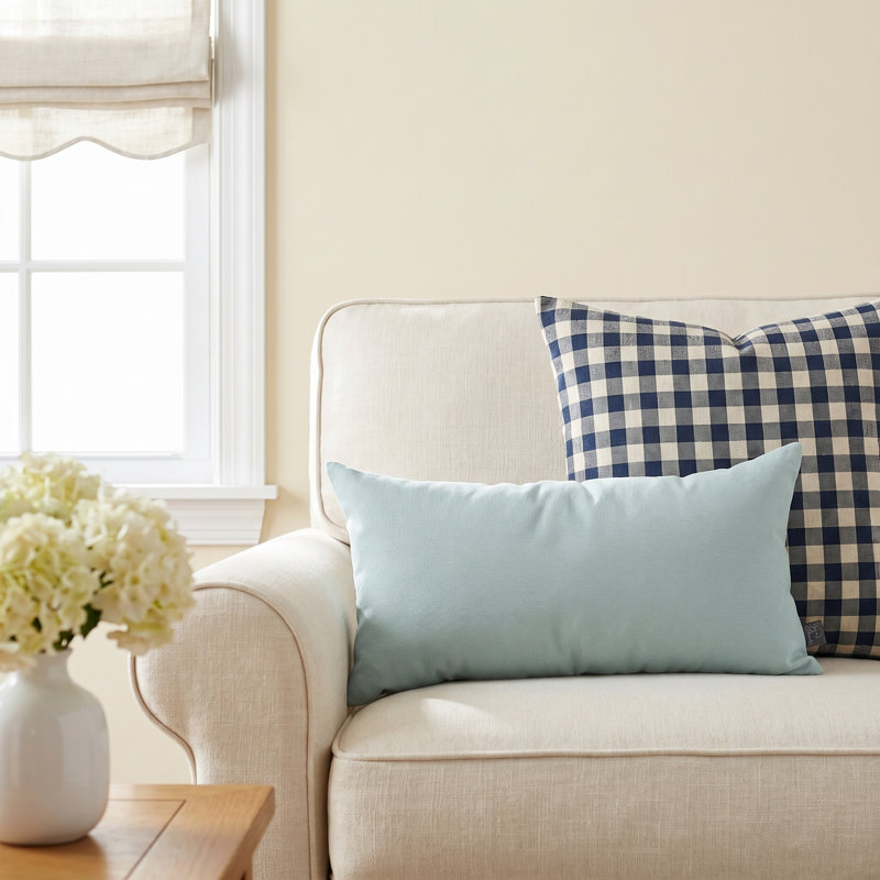 Gemmell Sunbrella® Outdoor Reversible Throw Pillow, Seascape Charcoal