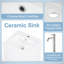 Meuble-lavabo simple 30 po avec plateau en céramique Louise-129892788