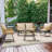 Dronfield Rectangular 4 - Person 35.4'' L Outdoor Restaurant Bistro Set with Cushions