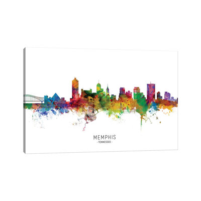 " Memphis Tennessee Skyline " by Michael Tompsett Painting Print