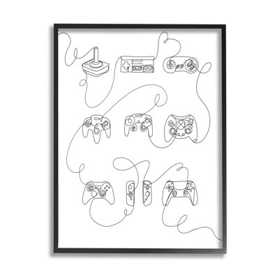 " Line Doodle Gaming Controllers " by Kamdon Kreations