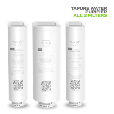 Premium & Modern Tapure 3-Stage Water Filter - Reverse Osmosis - Contaminant Removal Alkaline System