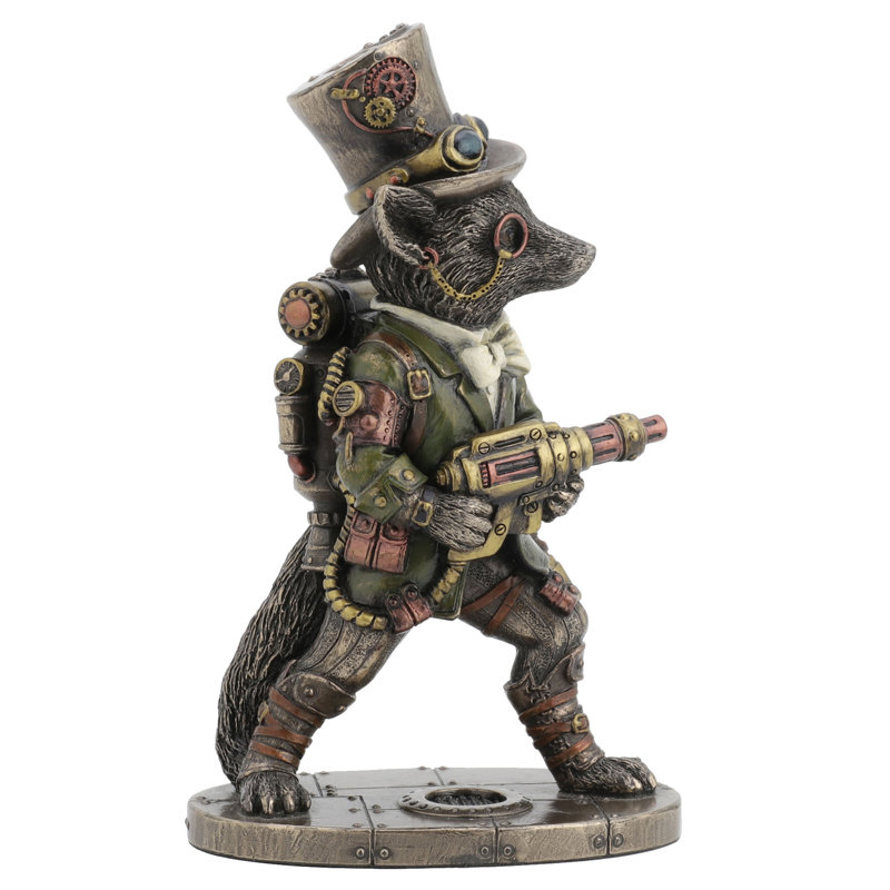 Résine en polyester 6,3 po Steampunk Stagecoach Gentleman Fox Bandit