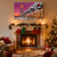 Christmas Christmas Wreaths Snowy Cityscape Empire State Building, ensemble de 3 impressions d'art sur toile-701331216