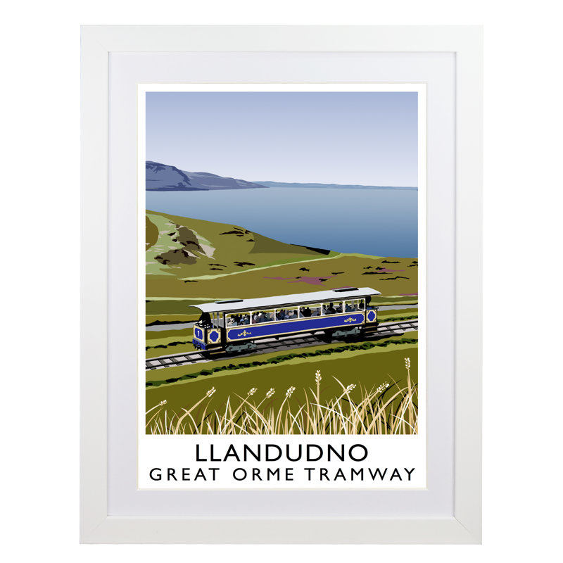 Llandudno 1 by Richard O'Neil - Print, White Wood Frame, 43.5 cm H x 33.5 cm W x 2.2 cm D