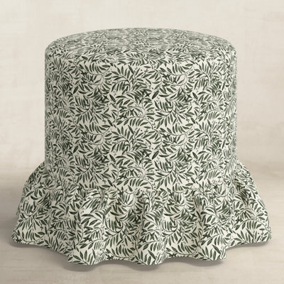 Ruffle Drum Ottoman