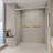 56-60 In. W X 72 In. H Double Sliding Shower Door, Semi-Frameless Bypass Bathroom Sliding Door With 1/4" (6Mm) Tempered Glass For Walk-In Shower, Chrome 24D03-60CX-119866347
