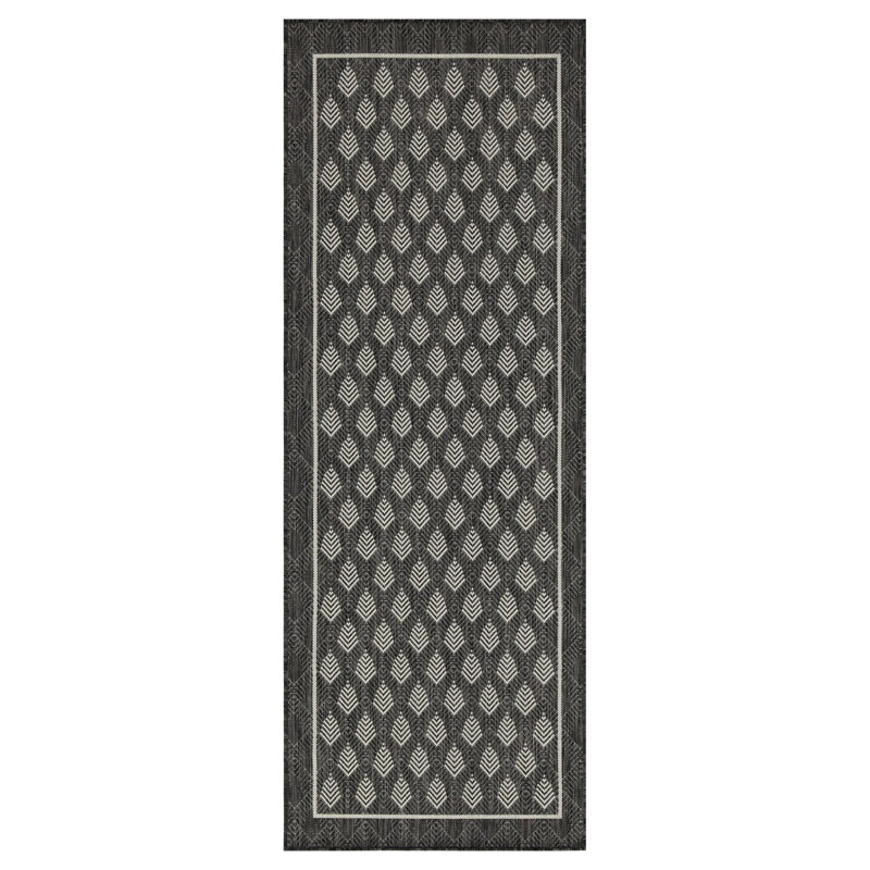 Sunshine GC_HAR2008 Anthracite Indoor/Outdoor Area Rug, Rectangle 5'3" x 7'3"