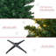 Sapin de Noël artificiel mince 6 pi avec 6 lumières DEL blanc chaud et 390 pointes, pour décoration de Noël, vert