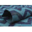 Tapis bleu en laine tissé à la main de conception unique 4 pi 6 po x 5 pi 11 po Shetler