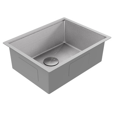 Karran Matrix 24" Undermount Workstation 16 Gauge Single Bowl Stainless Steel Kitchen Sink with Accessories