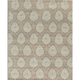 Hand Knotted Wool Geometric Area Rug in Gray/Yellow