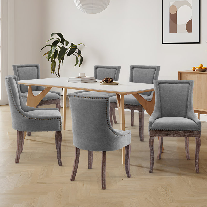 Caily 20.8'' H Upholstered Dining Chair, Gray
