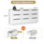 Commode 9 tiroirs blanche
