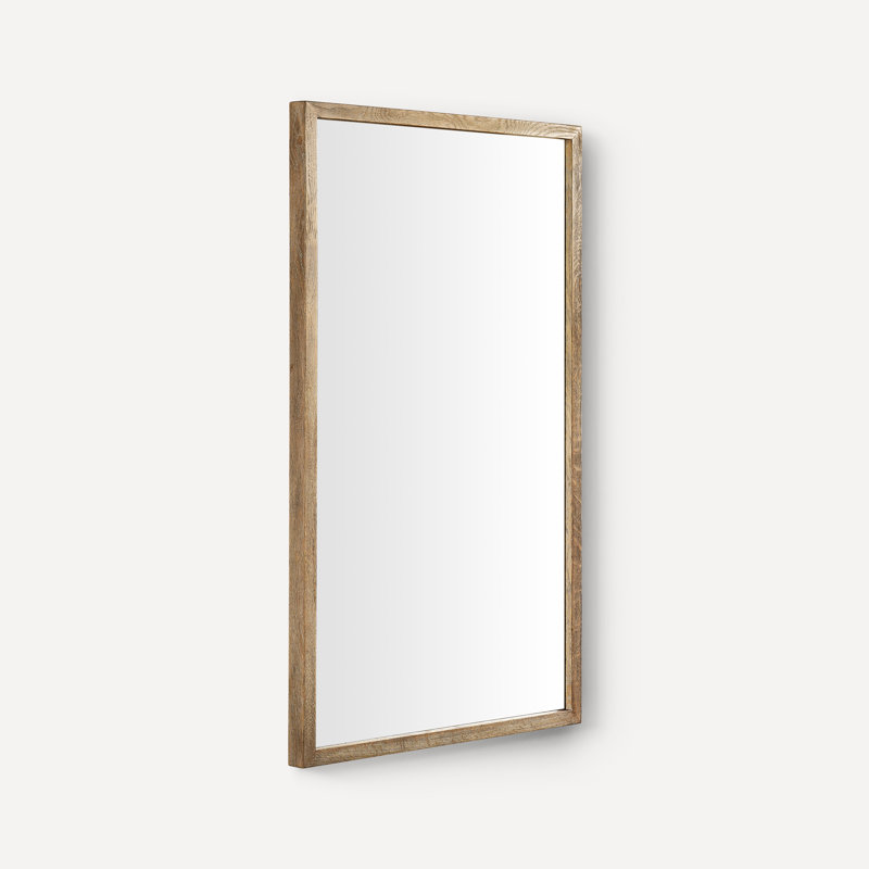 Traditional Accent Mirror, 30" x 24", Light Brown