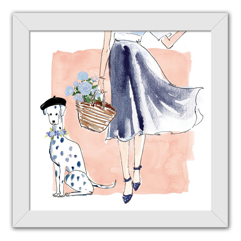 «Parisian Fashion Girl», reproduction encadrée