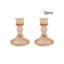 2 Pack Glass Taper Candlestick Holders