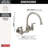 Corin Wall Mount Kitchen Faucet, Two Handle Kitchen Sink Faucet
