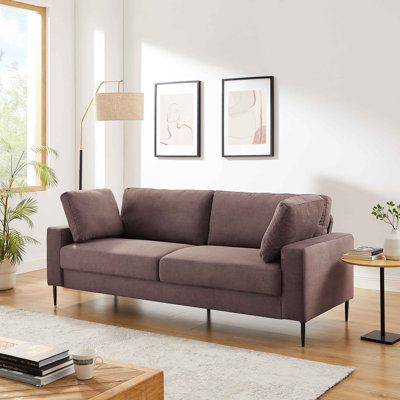 Etta 214.1Cm Velvet Square Arms Sofa