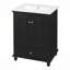Meuble-lavabo de 24 po avec lavabo en céramique, armoire de rangement avec portes à fermeture douce, armoire de salle de bain avec tiroir et séparateurs de tiroir-126233782