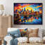 «Colorful City Minneapolis Popart II», reproduction sur toile-2032741436-2032741438
