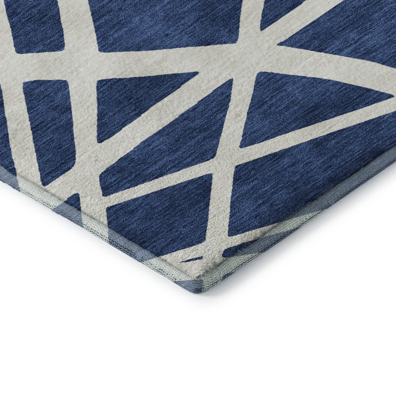 Premium Machine Washable Cossette AMF1040 Geometric Rug, Rectangle 1'8" x 2'6"