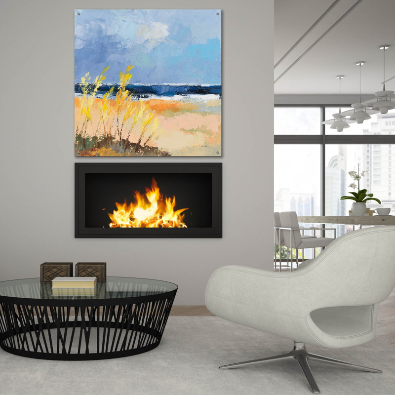  «Seaside 2» par Silvia Vassileva, art mural en verre acrylique, 12 po x 12 po, H 36 po x l 36 po x P 0,2 po