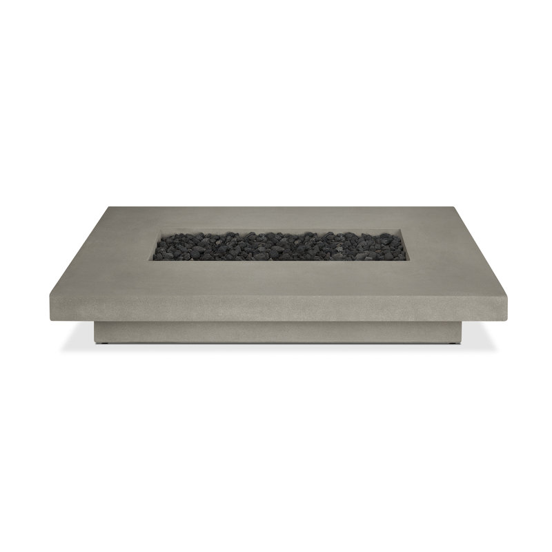 Geneva Concrete Propane Fire Pit Table, Flint