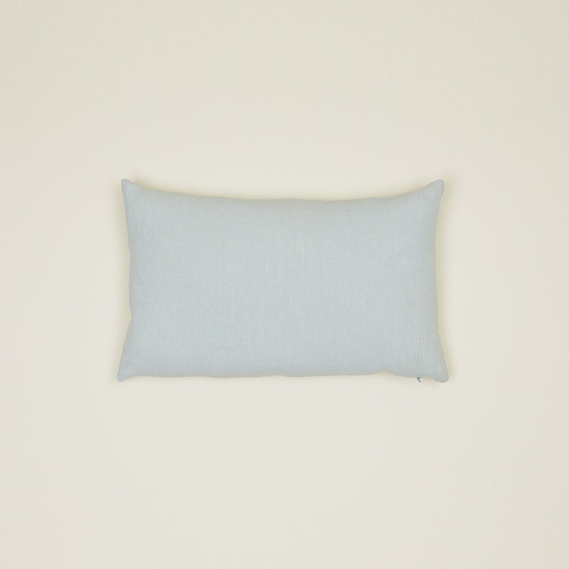 Simple Linen Pillow Cover & Insert, Sky, Rectangle 12" H x 22" W