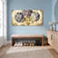 Ensemble de 1 tableau ornemental vintage à motif floral d'hortensia sur toile tendue-294359109
