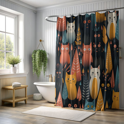 Spooktacular Cats - Premium Shower Curtain