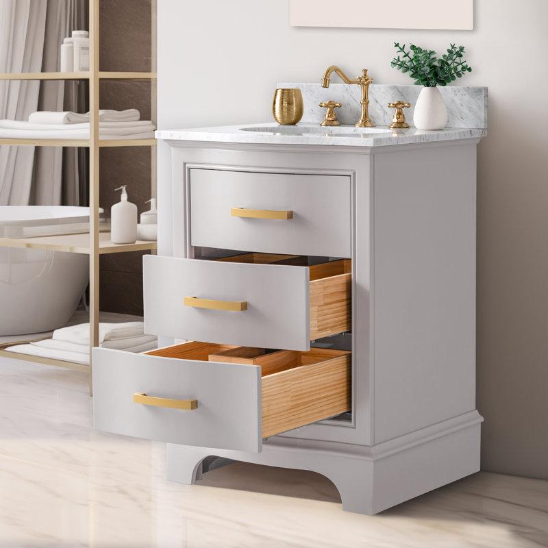 Ensemble de meuble-lavabo simple 24 po Goleta, Taupe