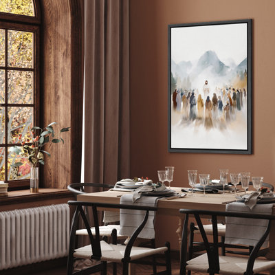 «Jesus and Disciples», reproduction d'art sur toile - Décoration religieuse inspirante pour le couloir ou le salon