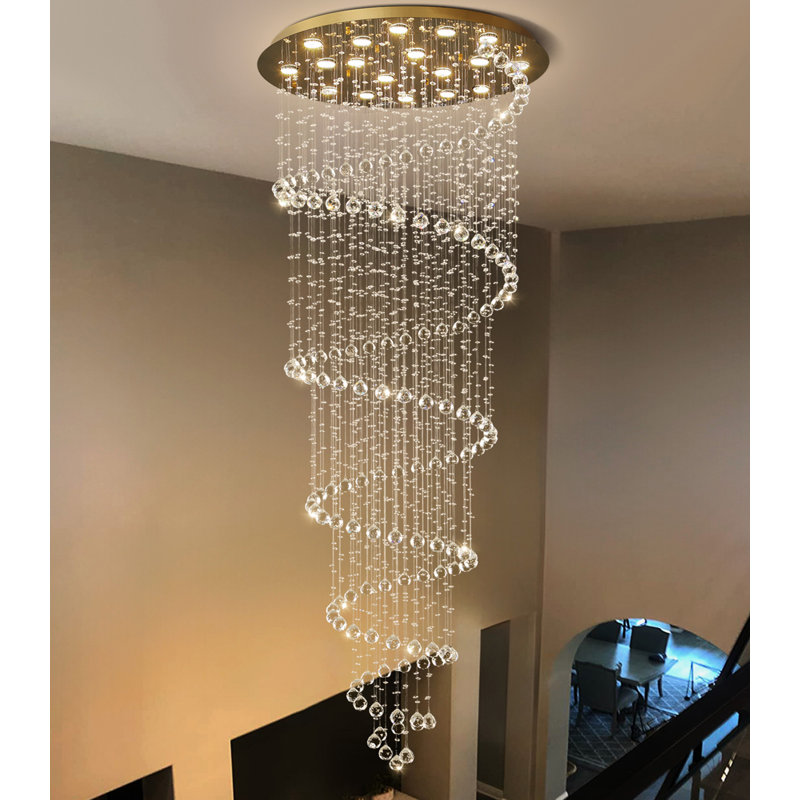 Lustre Glam, Doré, H 118 po x l 39,4 po x P 39,4 po, 15